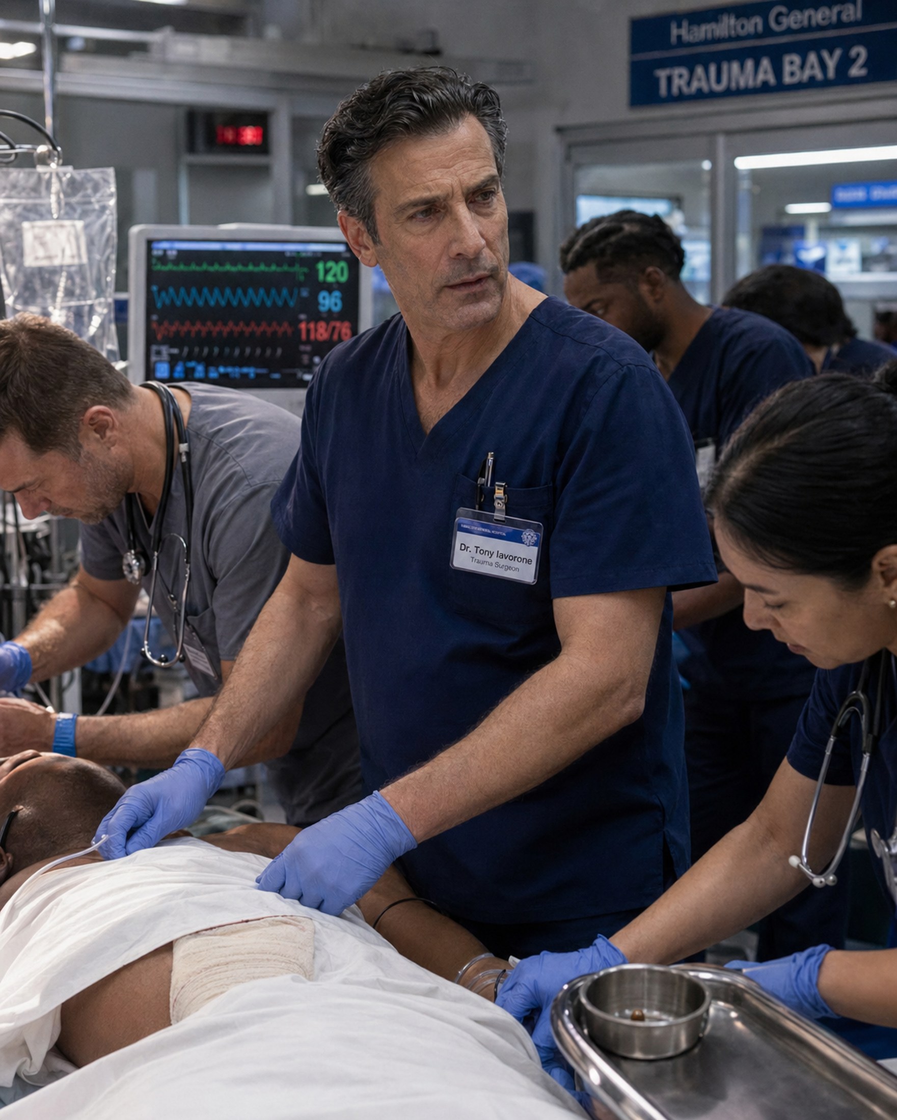 Dr. Tony Iavarone in a non graphic trauma scene