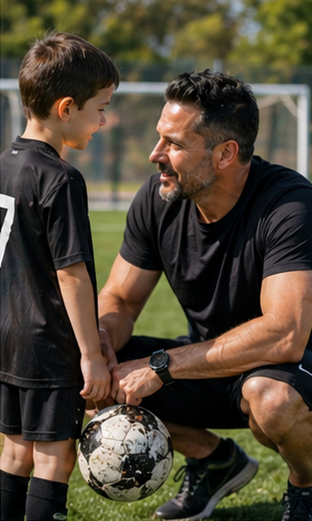 Tony Iavarone coaching his child at soccer