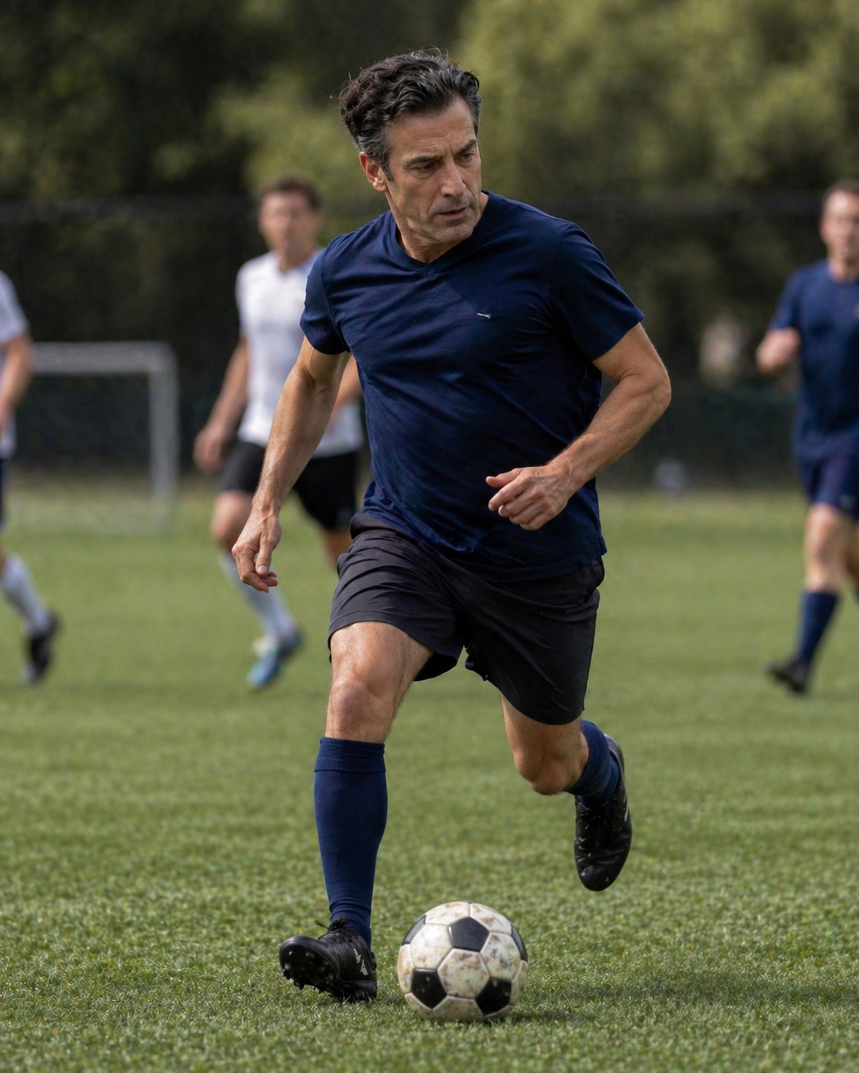 Tony Iavarone playing soccer outdoors
